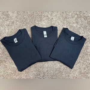 Gildan bundle 3 Mens Short Sleeve Black T-shirt size S NEW
